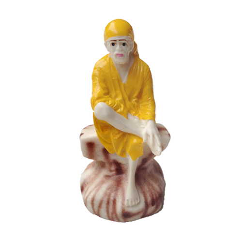 Buy SAI BABA RESIN STATUE WEARING YELLOW DRESS