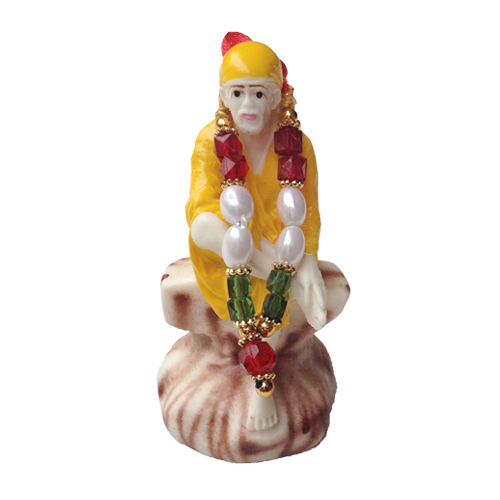 Buy SHIRDI SAI BABA RESIN IDOL STATUE WITH MALA