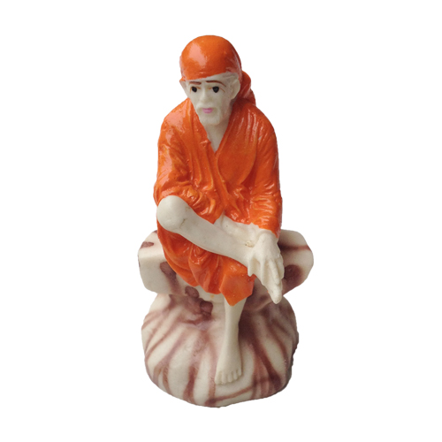 Buy SHIRDI SAI NATH RESIN MURTI IN ORANGE DRESS