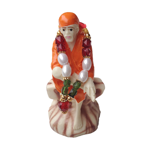 Buy SHIRDI SAI BABA RESIN SCULPTURE WITH MALA