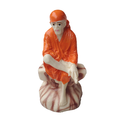 Buy SHRI SAI BABA RESIN MURTI IN ORANGE CHOLA